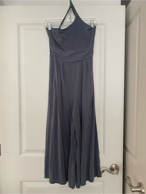 Elegant Slate Gray Halter Jumpsuit